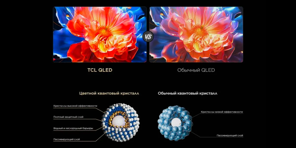 Телевизор TCL 55" Q6CS QD-Mini LED 4K HDR Google TV, Смарт ТВ, 55 дюймов 22