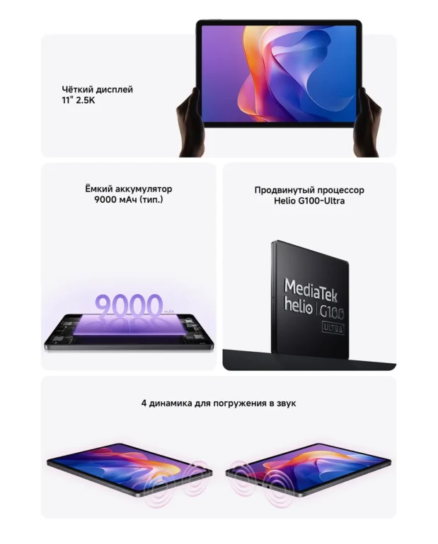 Планшет Xiaomi Redmi Pad 2 8/256GB Wi-Fi Graphite Gray (без СЗУ) 2