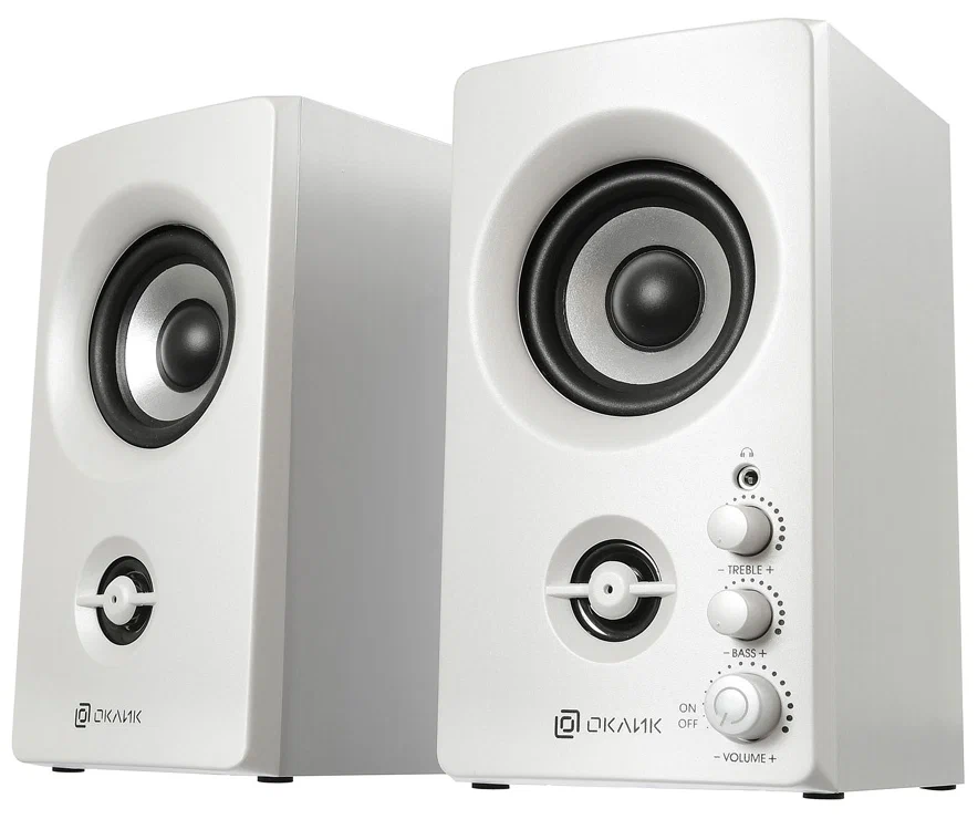Колонки Oklick OK-164 2.0 белый 30Вт 1201274 6 Колонки Oklick OK-164 2.0 белый 30Вт 1201274 6