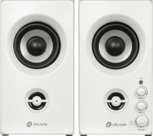 Колонки Oklick OK-164 2.0 белый 30Вт 1201274 1