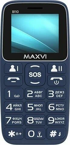 Мобильный телефон Maxvi B110 ds Blue 1