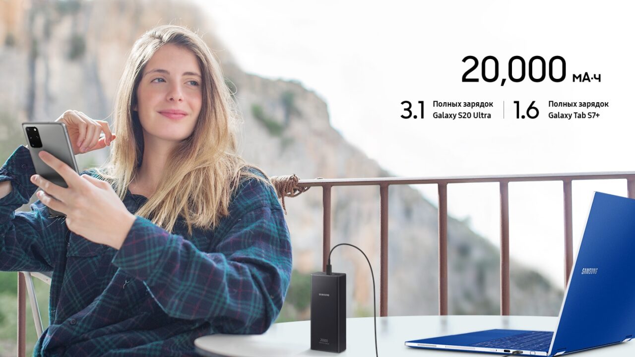 Внешний аккумулятор Samsung Battery Pack 25W (PD/QC/AFC) 20000 mha 1 Отличное качество, высокая ёмкость