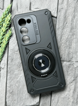 Противоударный чехол с кольцом и MagSafe для Tecno Spark 40 Pro Plus 4G Черный 1