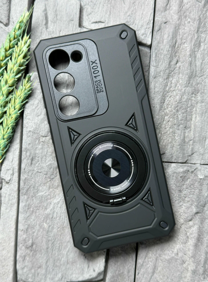 Противоударный чехол с кольцом и MagSafe для Tecno Spark 40 Pro Plus 4G Черный 1 Противоударный чехол с кольцом и MagSafe для Tecno Spark 40 Pro Plus 4G Черный 1