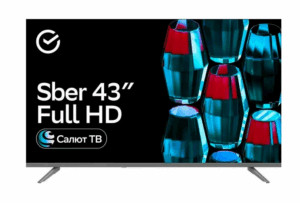 Sber SDX‑43F2014 черный 1920x1080, Full HD, 60 Гц, Wi-Fi, Smart TV, Салют ТВ 1
