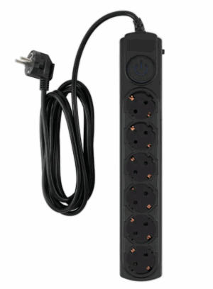 Сетевой фильтр Ippon BK-6-EU-3-10-B 3м (6 розеток) черный (коробка) 1