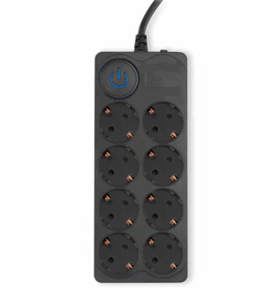 Сетевой фильтр Ippon BK-8-EU-5-10-B 5м (8 розеток) черный (коробка) 1