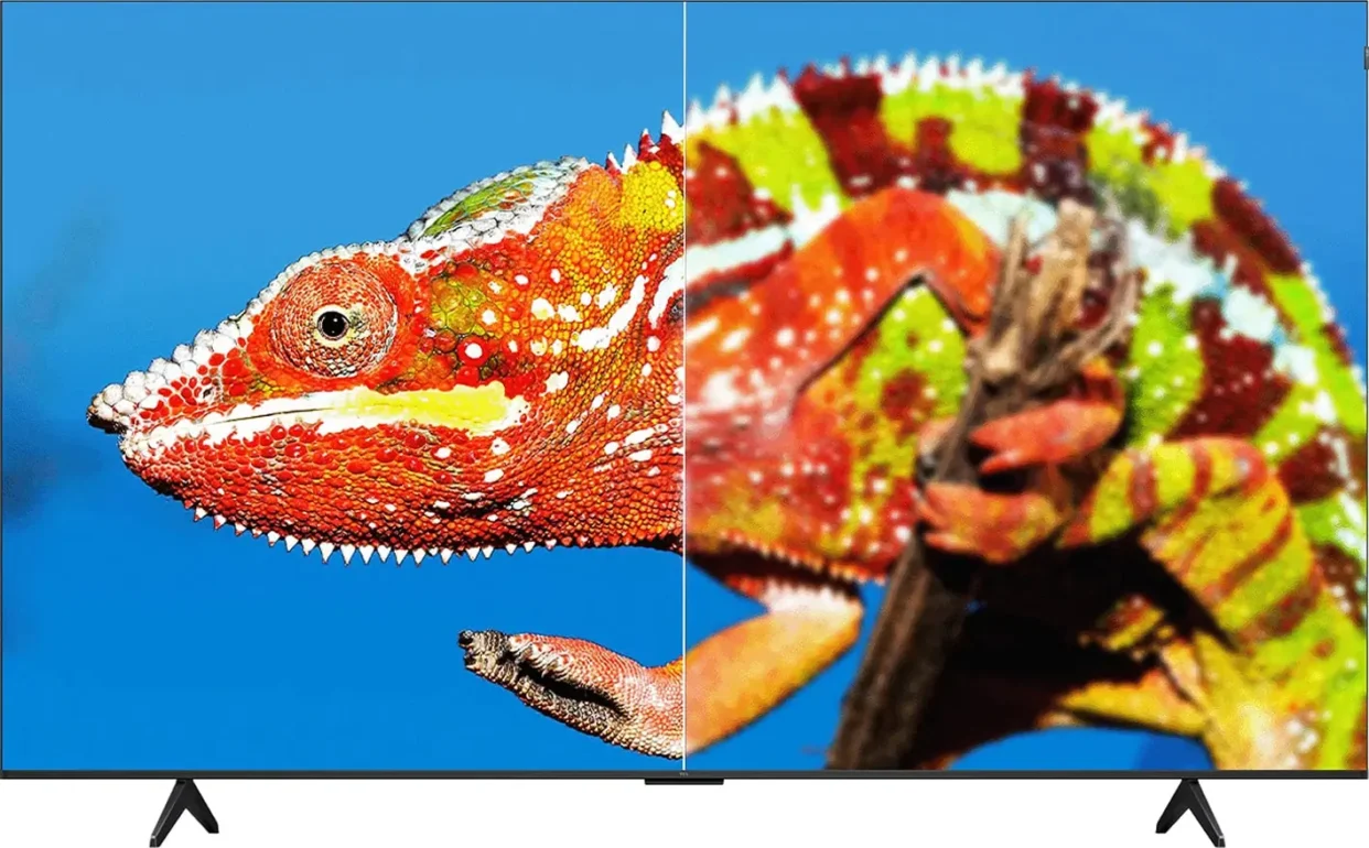 55" Телевизор TCL 55P7K черный QLED 3840x2160, 4K UltraHD, 60 Гц, Wi-Fi, Smart TV, Google TV 9