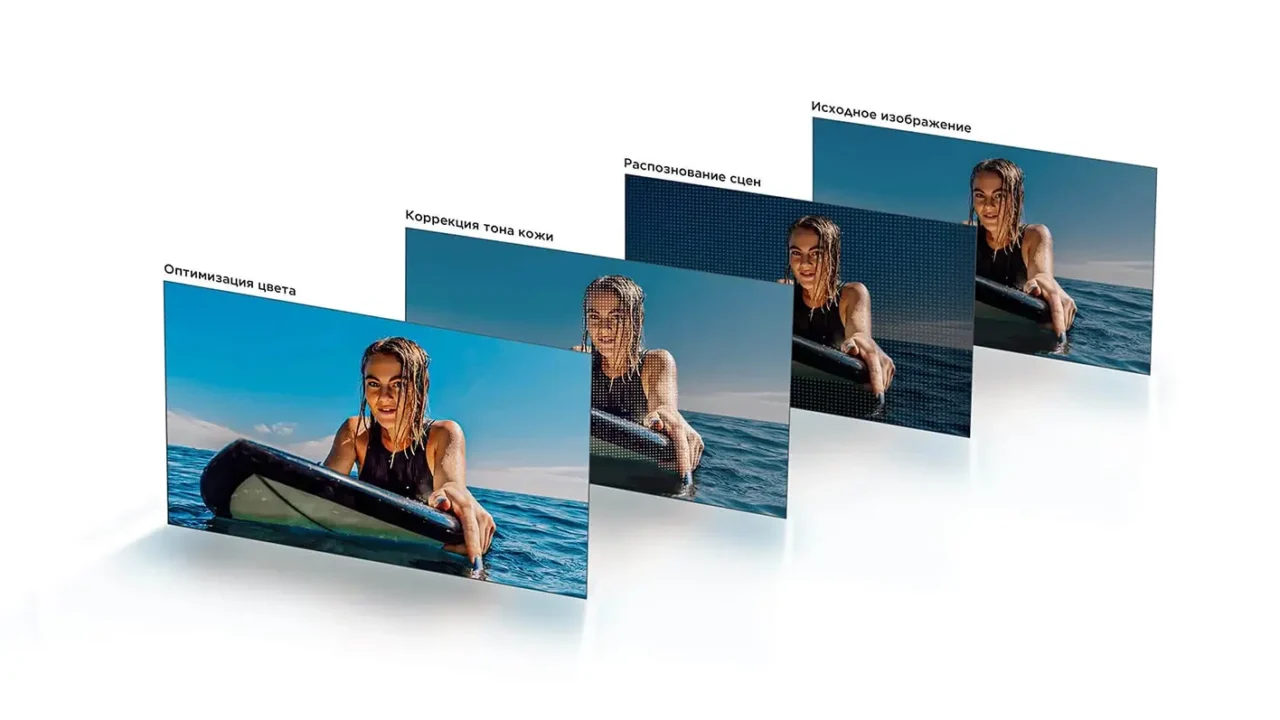 55" Телевизор TCL 55P7K черный QLED 3840x2160, 4K UltraHD, 60 Гц, Wi-Fi, Smart TV, Google TV 6