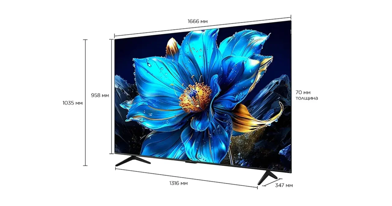 55" Телевизор TCL 55P7K черный QLED 3840x2160, 4K UltraHD, 60 Гц, Wi-Fi, Smart TV, Google TV 35