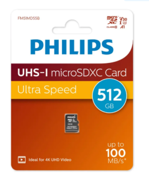 Флэш-карты Philips microSDHC 512GB Class 10 (без SD адапт) 1