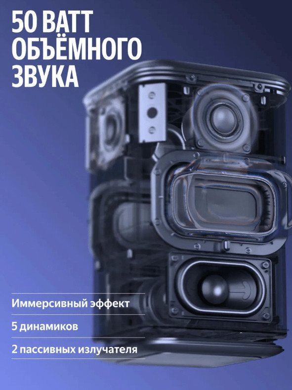 Умная колонка Яндекс Станция 3 с Эмбиент подсветкой 50Вт(YNDX-00060) Черный 7 Умная колонка Яндекс Станция 3 с Эмбиент подсветкой 50Вт(YNDX-00060) Черный 7