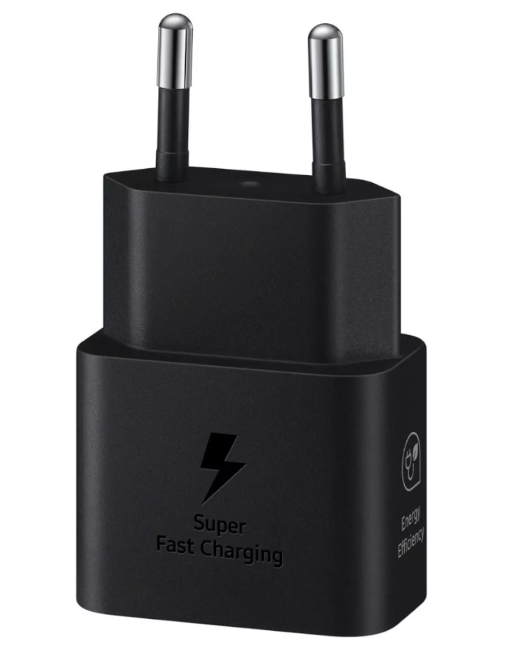 СЗУ Samsung 25W PD USB-C Adapter 2 Pin (EP-T2510NBE-2PIN) Black 1 СЗУ Samsung 25W PD USB-C Adapter 2 Pin (EP-T2510NBE-2PIN) Black 1