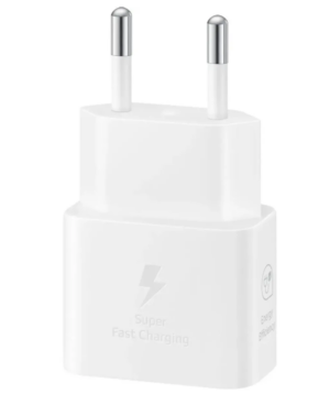 СЗУ Samsung 25W PD USB-C Adapter 2 Pin (EP-T2510NWE-2PIN) White 1