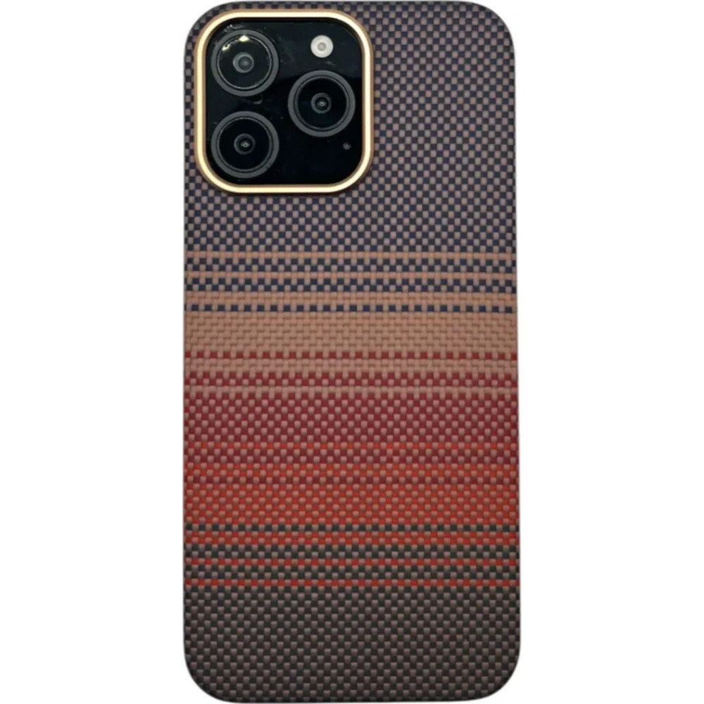 Чехол Knit Keivlar Case С Подставкой Sceleton для iPhone 16 Pro Max, Sunset 1 Чехол Knit Keivlar Case С Подставкой Sceleton для iPhone 16 Pro Max, Sunset 1