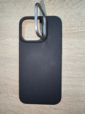 Чехол Knit Keivlar Case С Подставкой для iPhone 16 Pro Max, Black 1