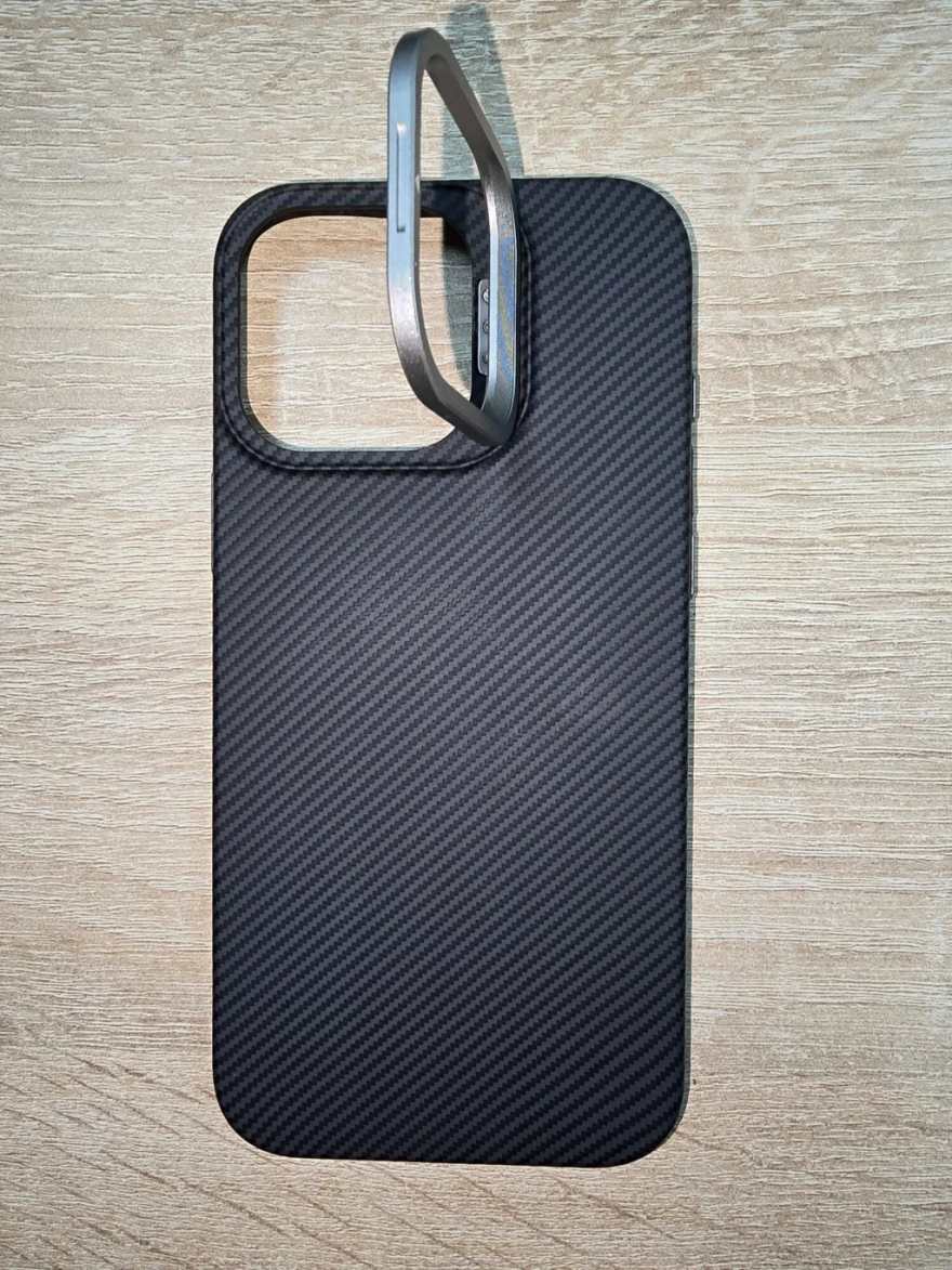 Чехол Knit Keivlar Case С Подставкой для iPhone 16 Pro Max, Black 1 Чехол Knit Keivlar Case С Подставкой для iPhone 16 Pro Max, Black 1