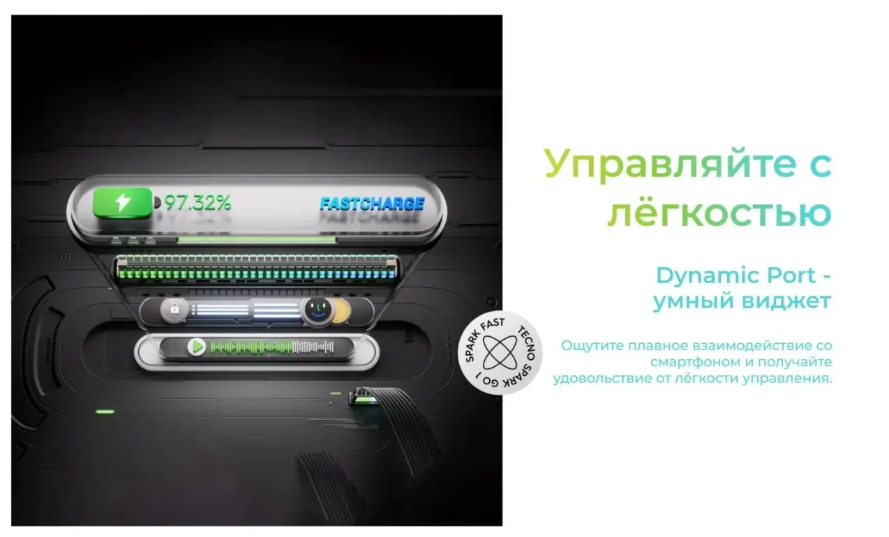 Смартфон TECNO Spark Go 1 4/64 Magic Skin Green 12