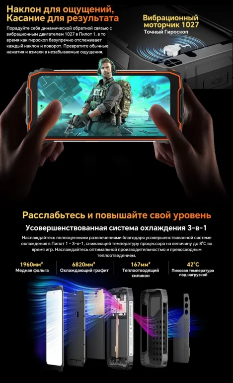 Смартфон Oscal Pilot 1 6(+12 GB)/256 Black 32