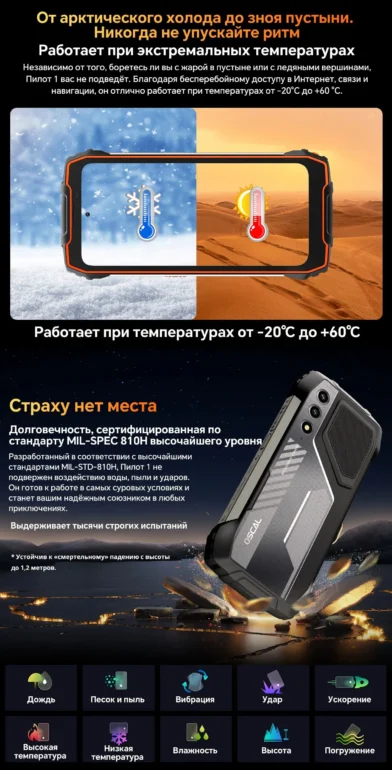 Смартфон Oscal Pilot 1 6(+12 GB)/256 Black 13