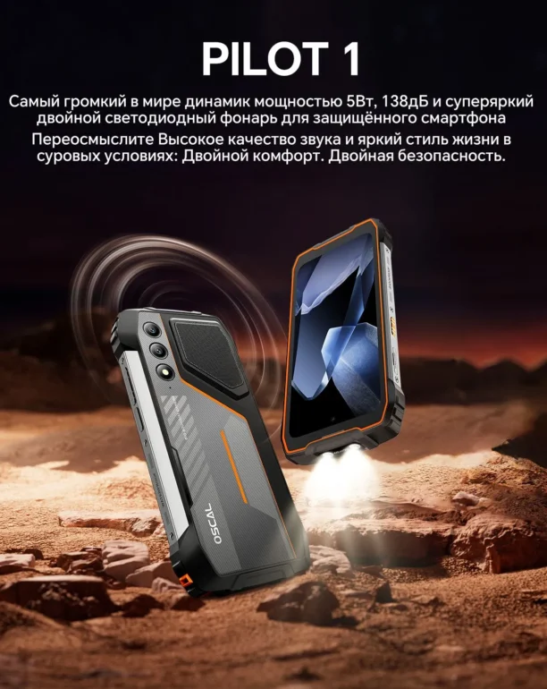Смартфон Oscal Pilot 1 6(+12 GB)/256 Black 1
