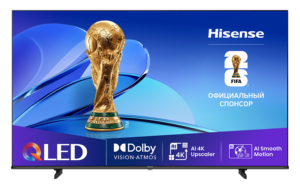 50" Телевизор Hisense 50E7Q QLED черный 3840x2160, 4K Ultra HD, 60 Гц, Wi-Fi, Smart TV, VIDAA 1
