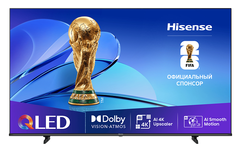 50" Телевизор Hisense 50E7Q QLED черный 3840x2160, 4K Ultra HD, 60 Гц, Wi-Fi, Smart TV, VIDAA 1 50" Телевизор Hisense 50E7Q QLED черный 3840x2160, 4K Ultra HD, 60 Гц, Wi-Fi, Smart TV, VIDAA 1