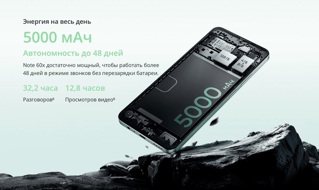 Смартфон Realme Note 60x 3/64 Gb Green 3