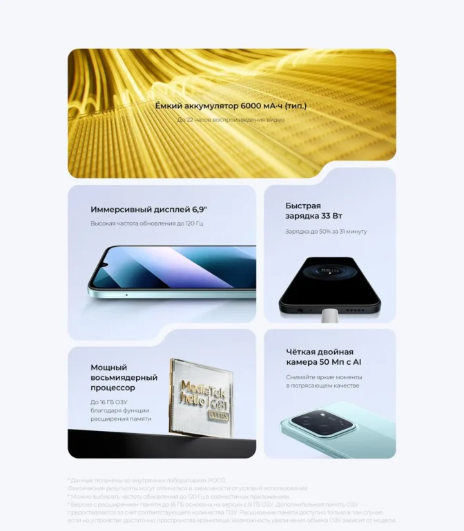 Смартфон Xiaomi Poco C85 6/128GB Green 2