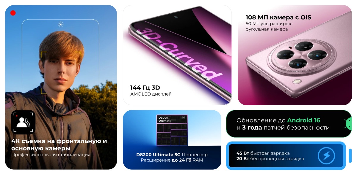 Смартфон Infinix Zero 40 5G 12/256Gb Moving Titanium 2 Infinix-Zero-40-5G-02