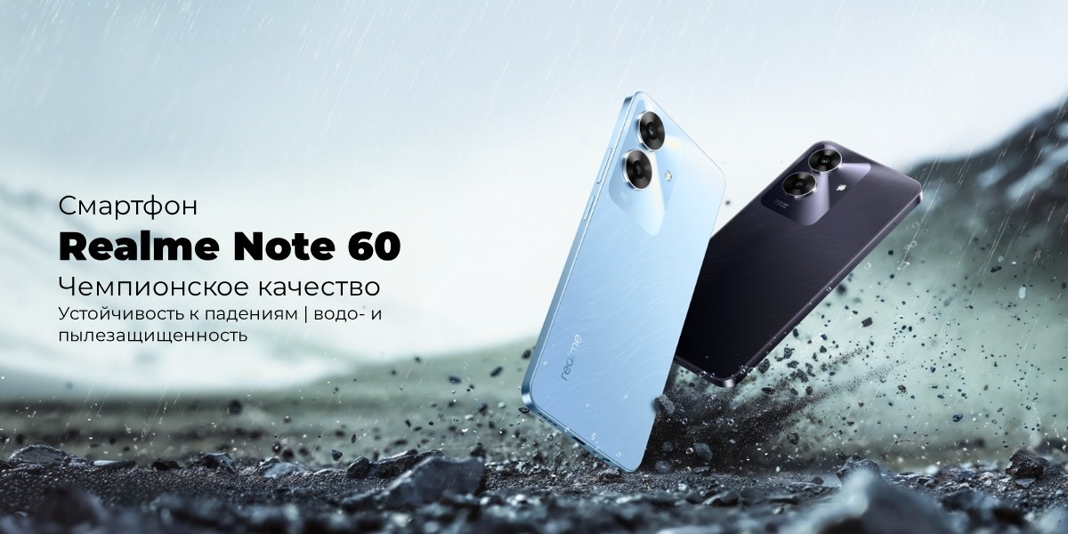 Смартфон Realme Note 60 4/128 Gb Черный 1 Realme-Note-60-01