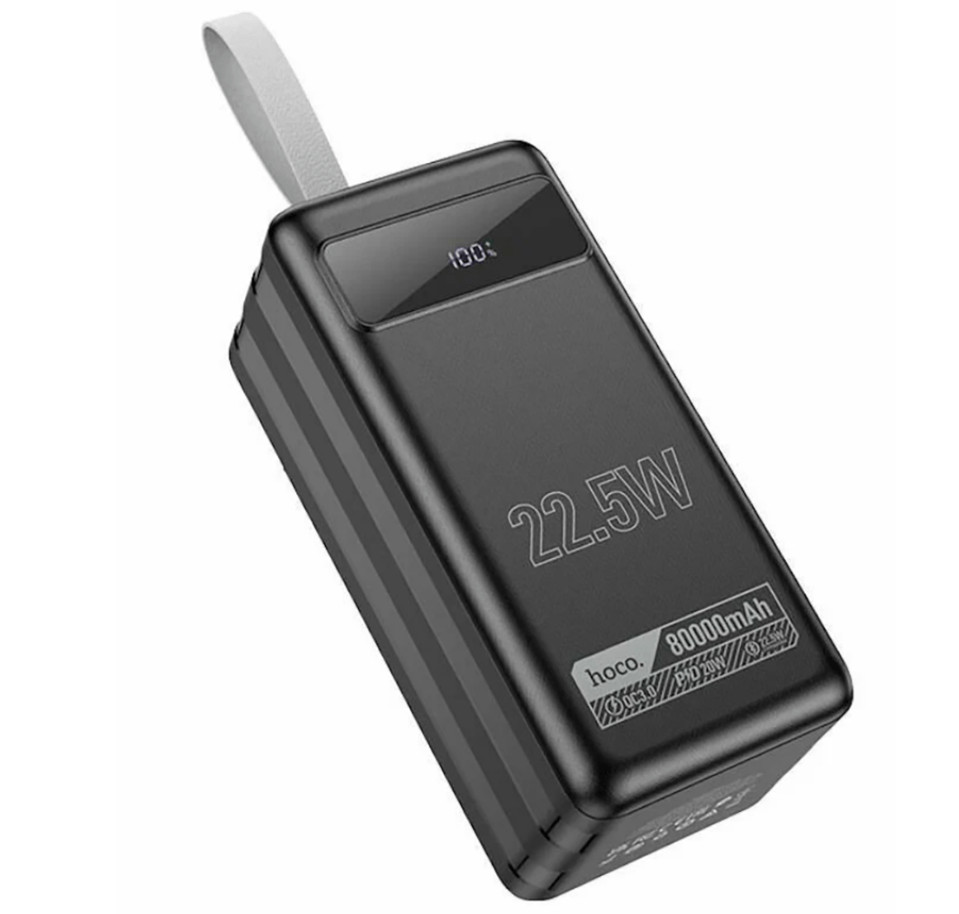 Power bank Hoco DB50 Large Capacity 22.5w 80.000mAh, черный 1 Power bank Hoco DB50 Large Capacity 22.5w 80.000mAh, черный 1