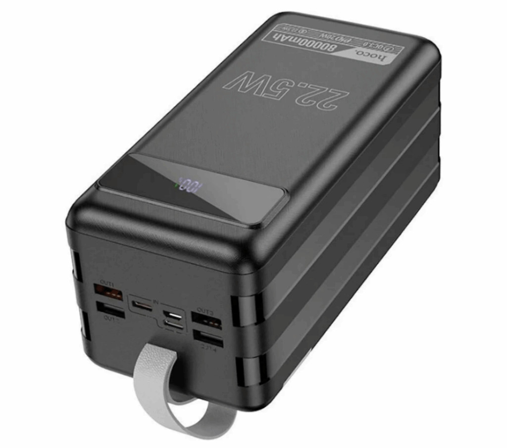 Power bank Hoco DB50 Large Capacity 22.5w 80.000mAh, черный 4 Power bank Hoco DB50 Large Capacity 22.5w 80.000mAh, черный 4
