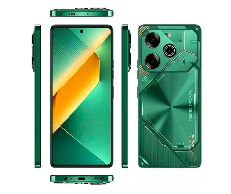 Смартфон TECNO POVA 6 Pro 5G 12/256GB Comet Green 2 Смартфон TECNO POVA 6 Pro 5G 12/256GB Comet Green 2