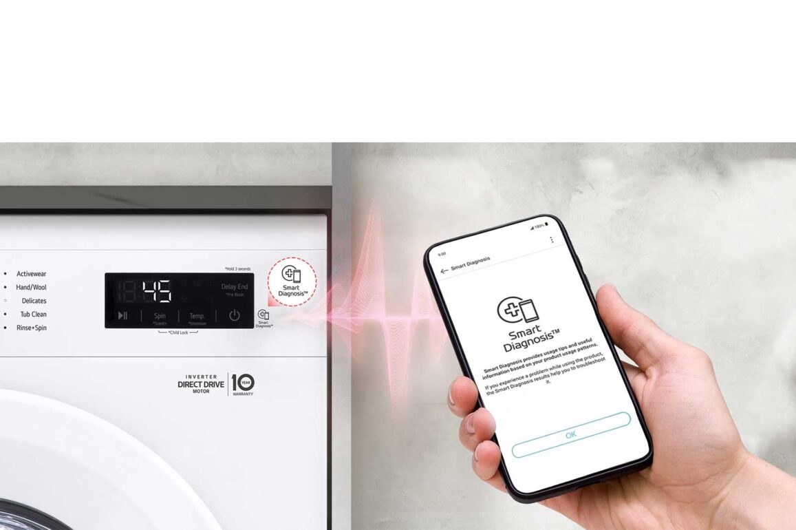 Мобильная диагностика Smart Diagnosis™  определяет проблемы в стиральной машине через смартфон