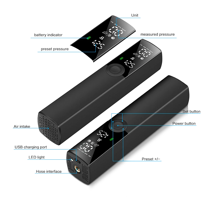 Насос портативный Xiaomi NEWO BP188 (черный), шт 3