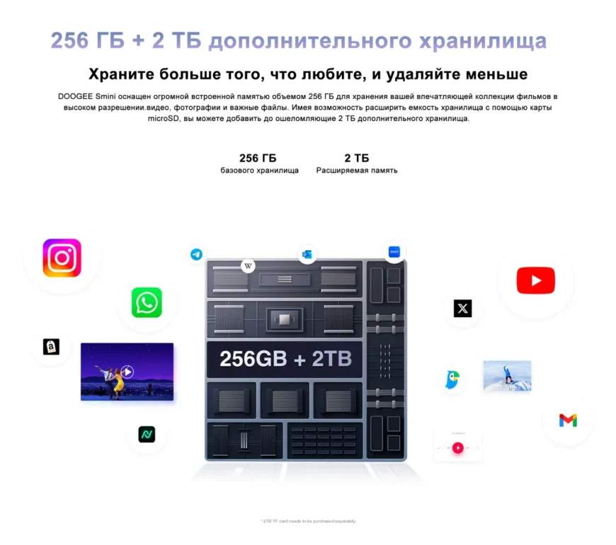 Смартфон DOOGEE S Mini 15( 8+7 Gb)/256 Gb Frost Silver 7 Смартфон DOOGEE S Mini 15( 8+7 Gb)/256 Gb Frost Silver 7