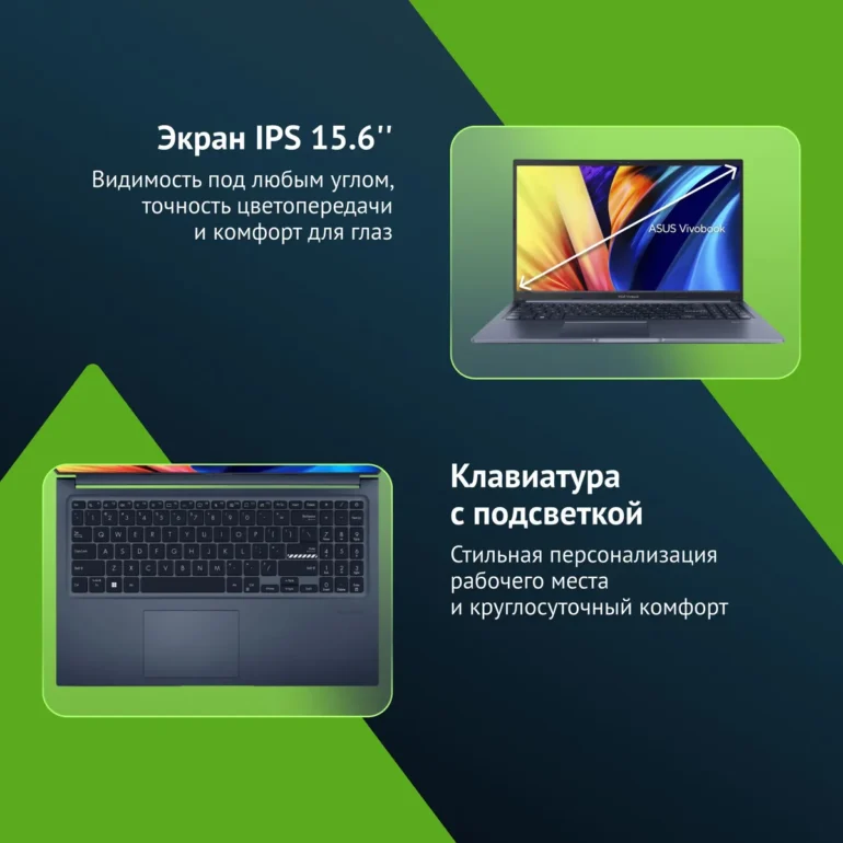 Ноутбук Asus Vivobook 15 X1502VA-BQ924 (90NB10T1-M01890) Core i7 13620H 16Gb SSD512Gb Intel Iris Xe 3