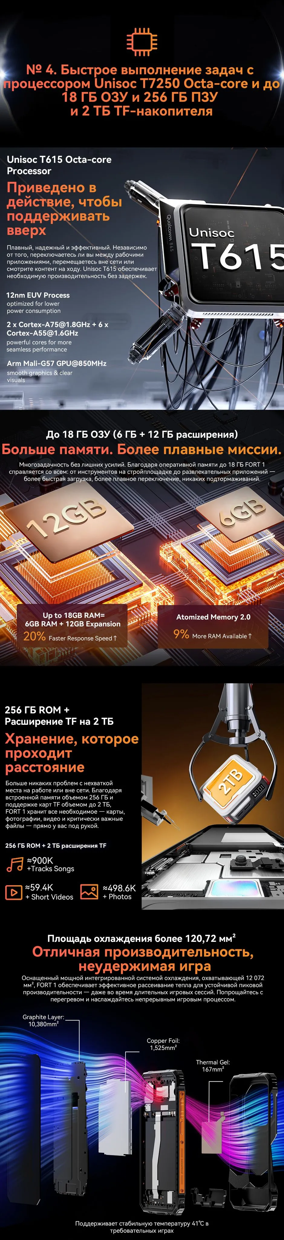 Смартфон Blackview Fort 1 6/256 Gb Black 8