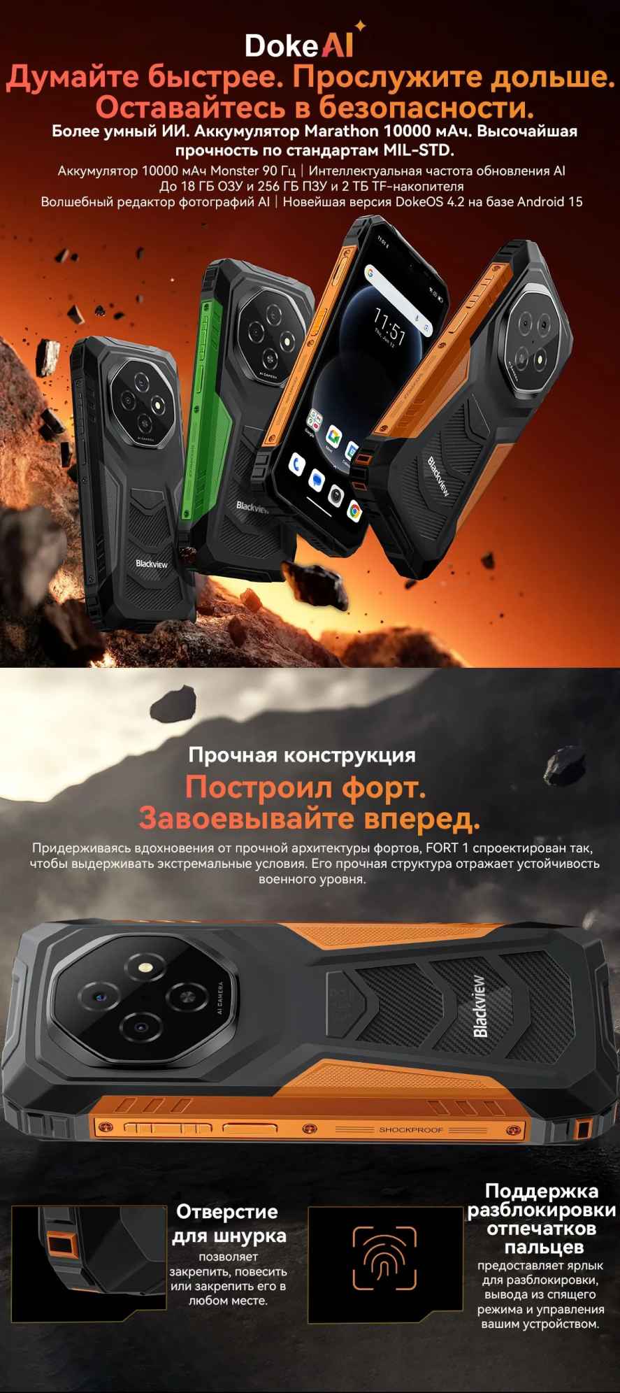 Смартфон Blackview Fort 1 6/256 Gb Black 1 Смартфон Blackview Fort 1 6/256 Gb Black 1
