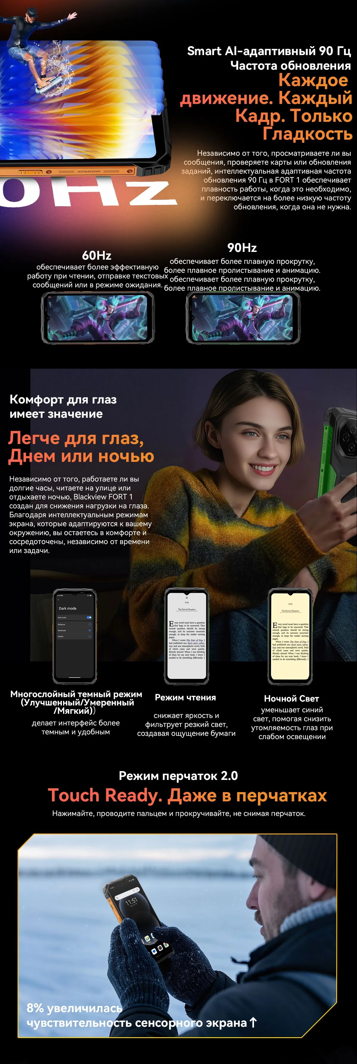 Смартфон Blackview Fort 1 6/256 Gb Black 3