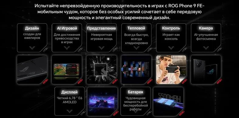 Смартфон Asus Rog Phone 9 FE 16/256Gb Black Global 2