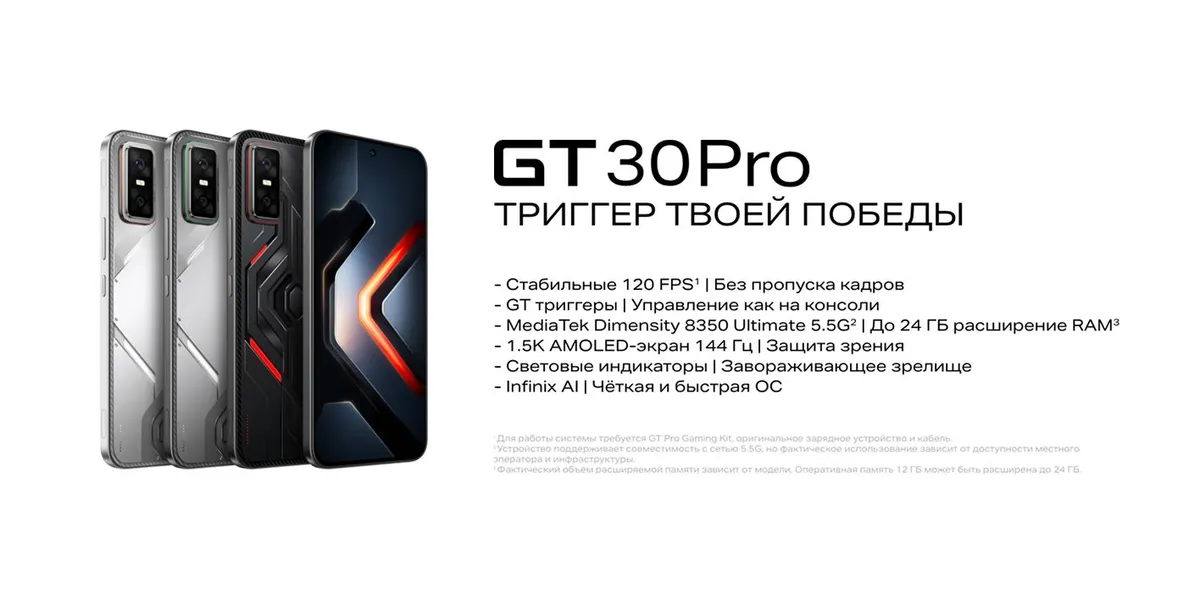 Смартфон Infinix GT 30 Pro 12/256Gb Blade White 6