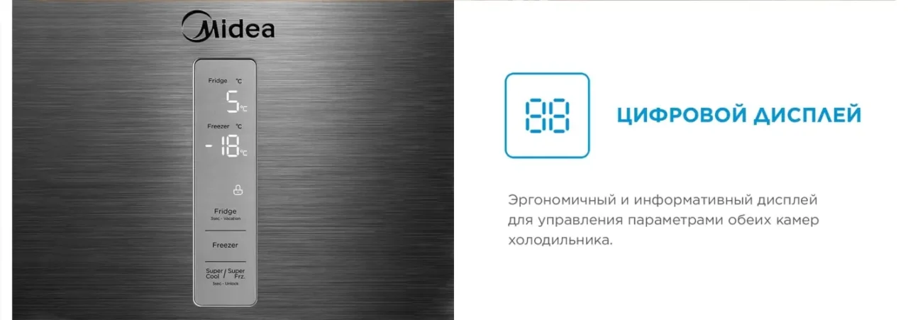 Холодильник Midea MDRB471MGF01O 2-хкамерн. белый 4
