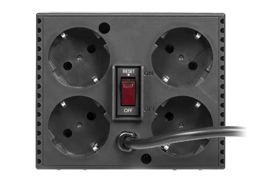 Стабилизатор напряжения Powercom TCA-1200 черный (187 В - 253 В, 1200 ВА, 0.6 кВт, 50-60 Гц, розеток 3 Стабилизатор напряжения Powercom TCA-1200 черный (187 В - 253 В, 1200 ВА, 0.6 кВт, 50-60 Гц, розеток 3