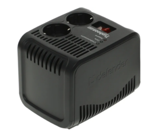 Стабилизатор напряжения Defender AVR Typhoon 600, 200 Вт, 2 розетки (175 В - 285 В, 600 ВА, 0.2 кВт, 1