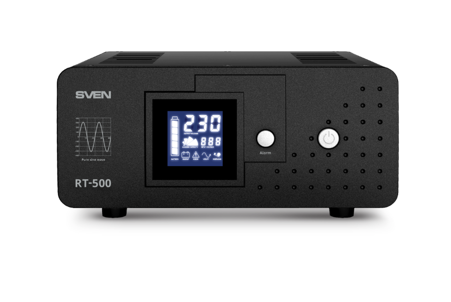 Источник бесперебойного питания SVEN RT-500 (Выходная мощность 300W, 600VA, Автоматическая регулиров 2 Источник бесперебойного питания SVEN RT-500 (Выходная мощность 300W, 600VA, Автоматическая регулиров 2
