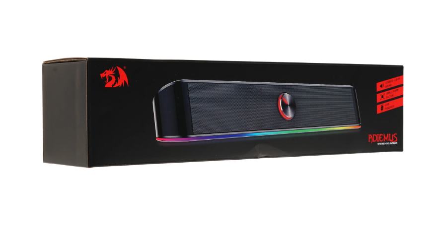 Саундбар Redragon Adiemus, RGB чёрный (Питание от USB; 2x3Вт; пластиковый корпус) 4 Саундбар Redragon Adiemus, RGB чёрный (Питание от USB; 2x3Вт; пластиковый корпус) 4