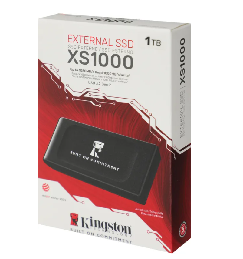 Внешний накопитель SSD 1Tb Kingston XS1000 USB 3.2 (USB 3.2 Gen2 Type-C, чтение - 1050 Мбайт/сек, за 4 Внешний накопитель SSD 1Tb Kingston XS1000 USB 3.2 (USB 3.2 Gen2 Type-C, чтение - 1050 Мбайт/сек, за 4