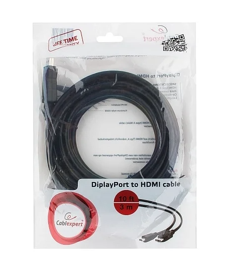 Кабель DisplayPort - HDMI, 1м, Cablexpert CC-DP-HDMI-1M 3 Кабель DisplayPort - HDMI, 1м, Cablexpert CC-DP-HDMI-1M 3